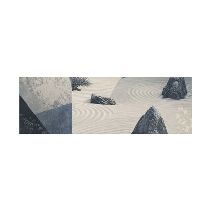 Seijaku Rock Garden Canvas Art - Zen Ukiyo E Inspired