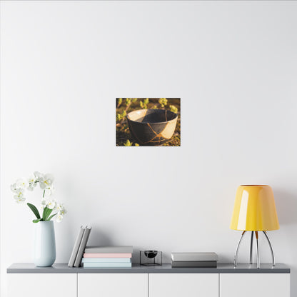 Seijaku Broken Pottery Canvas Art - Kintsugi Gold Repair