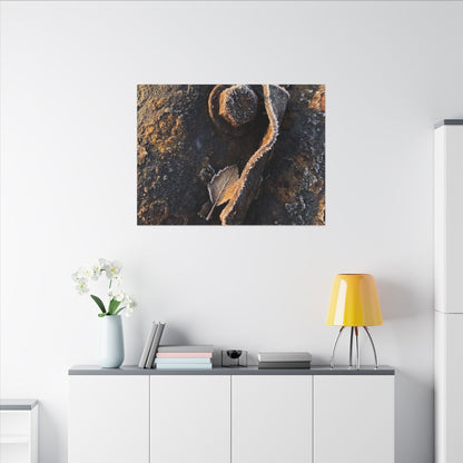Moody Rust Patina Canvas Art - Moody Minimal Dark Japandi