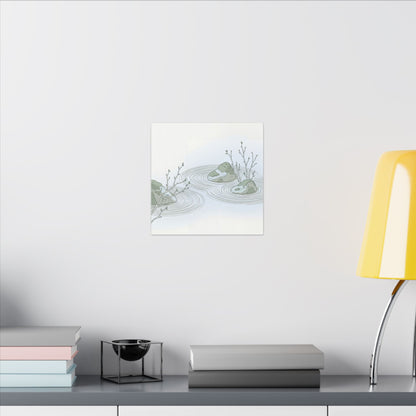 Moonlight Rock Garden Canvas Art - Japandi Ma
