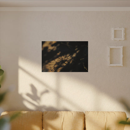 Moody Shadow Play Canvas Art - Moody Minimal Dark Japandi