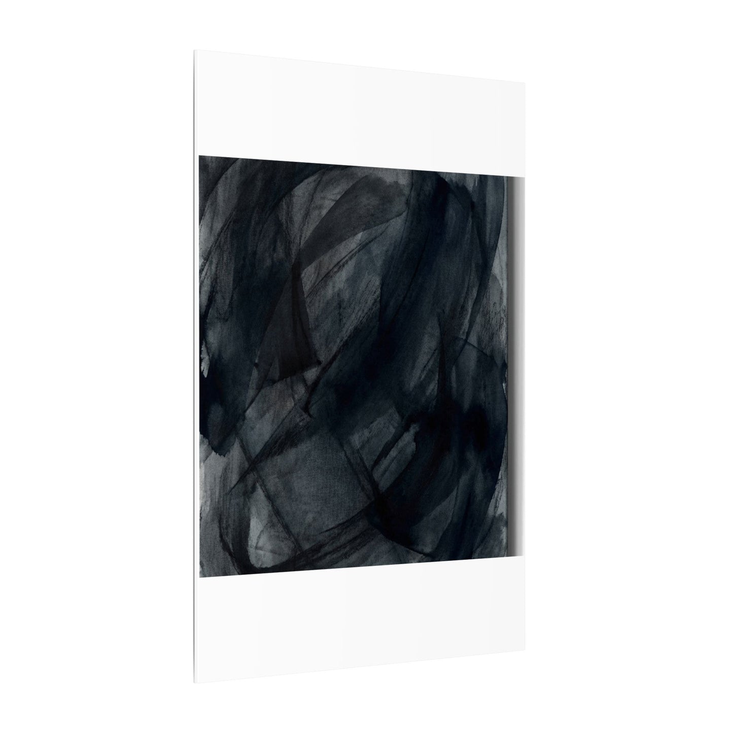Deep Tones Dark Japandi Charcoal Canvas Art