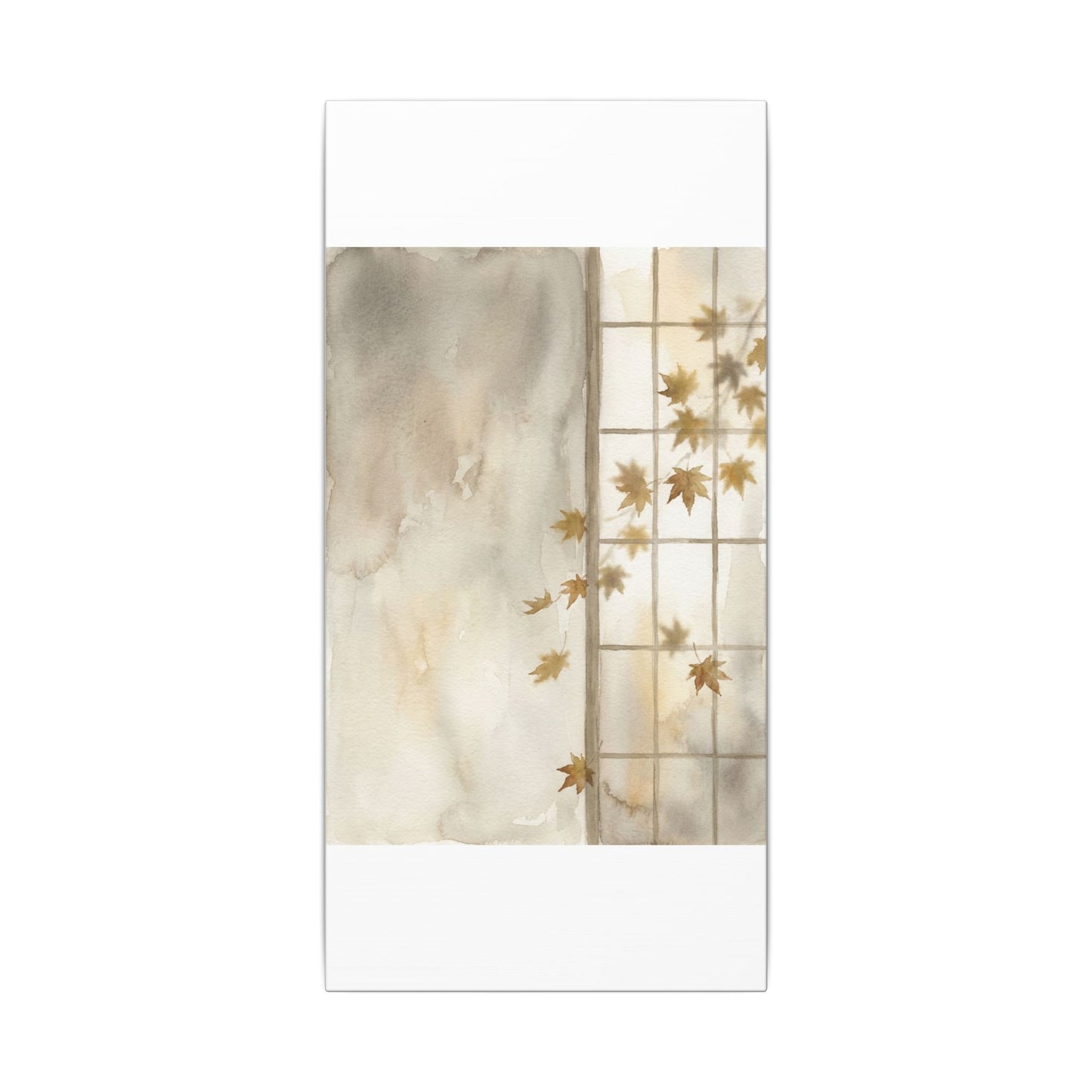 Warm Shoji Screen Canvas Art - Watercolor Japandi
