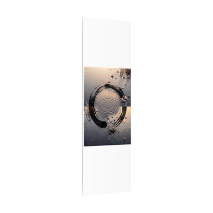 Winter Water Ripple Enso Canvas Art | Tranquil Decor