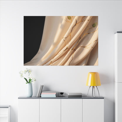 Golden Hour Silk Drape Canvas Art - Kintsugi Fukinsei