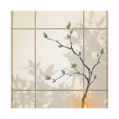 Shoji Screen Spring Canvas Art | Japandi Cozy Design