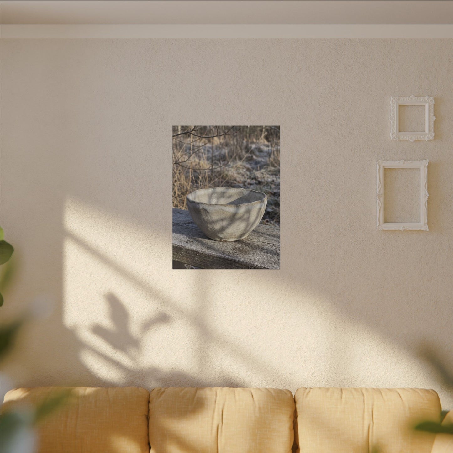 Dappled Ceramic Bowl Canvas Art - Japandi Fukinsei