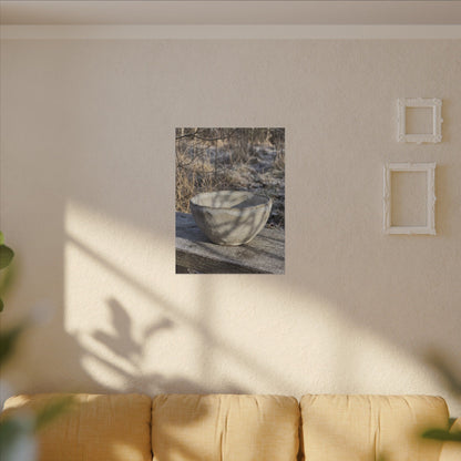 Dappled Ceramic Bowl Canvas Art - Japandi Fukinsei