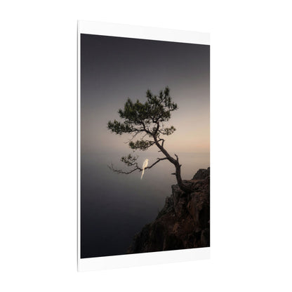 Dawn Pine Tree Canvas Art - Dark Japandi Datsuzoku