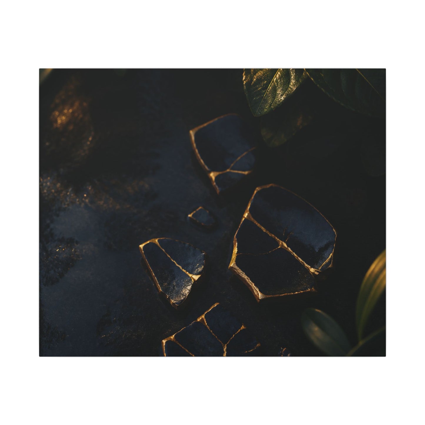 Summer Broken Pottery Moody Minimal Canvas Art | Atmospheric Decor