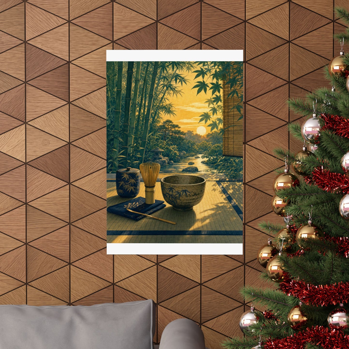 Tea Ceremony Wall Art Print | Summer Zen Ukiyo E Inspired Art