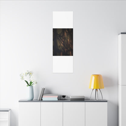 Candlelight Shadow Play Canvas Art - Dark Japandi Shibui