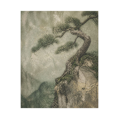 Fukinsei Pine Tree Canvas Art - Japandi Texture