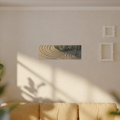 Rock Garden Winter Canvas Art | Zen Peaceful Design