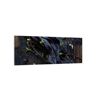 Spring Silk Drape Dark Texture Canvas Art | Atmospheric Decor