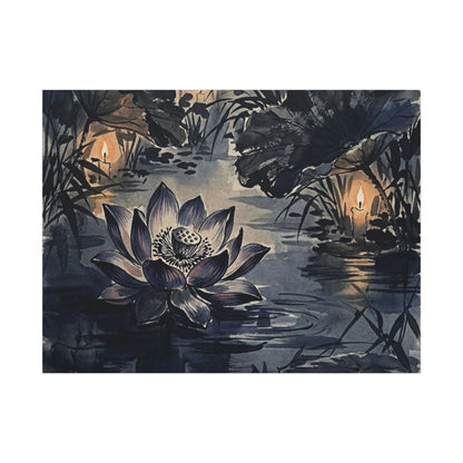 Fukinsei Lotus Flower Canvas Art - Zen Sumi E