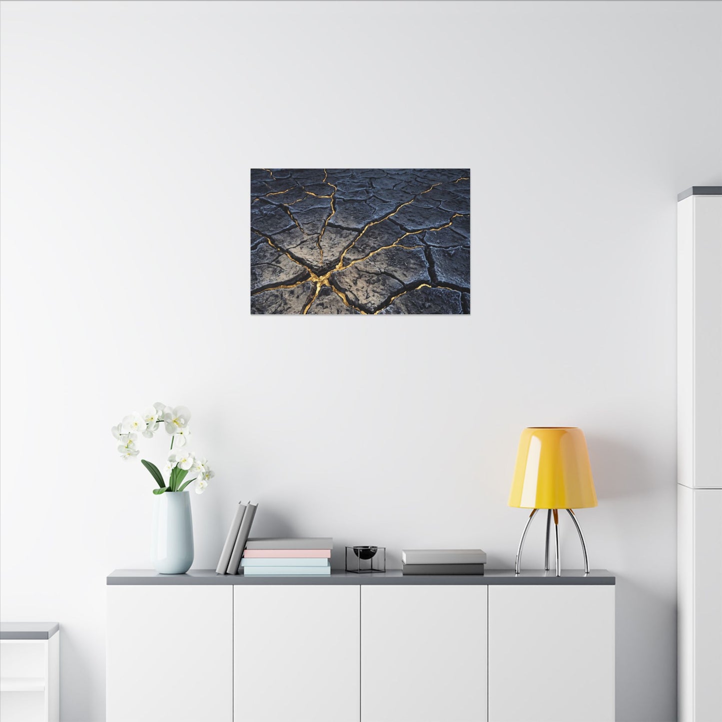 Cracked Earth Broken Beauty Canvas Art | Artful Kintsugi Art