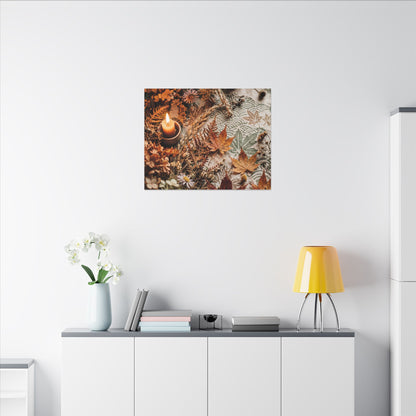 Candlelight Dried Flowers Canvas Art - Japandi Seijaku