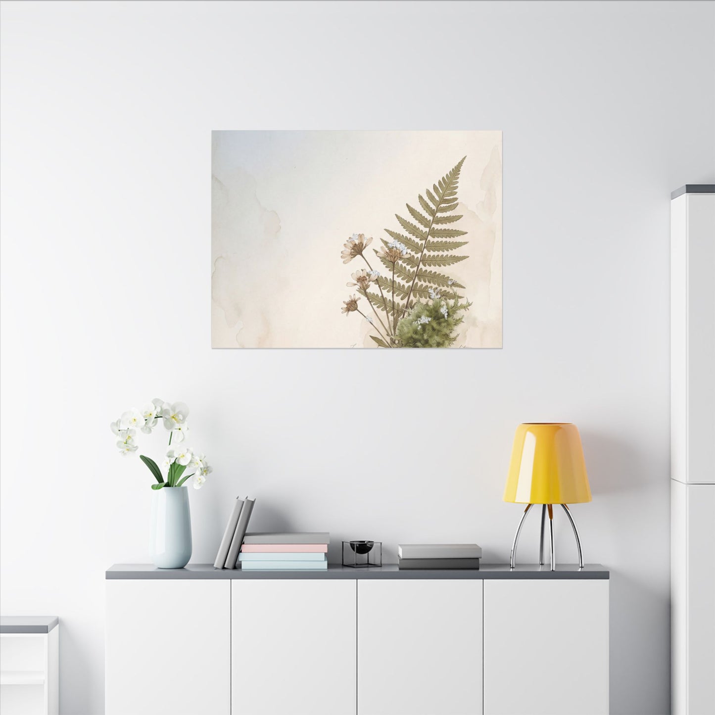 Winter Moss Close Up Herbarium Canvas Art | Enchanting Decor