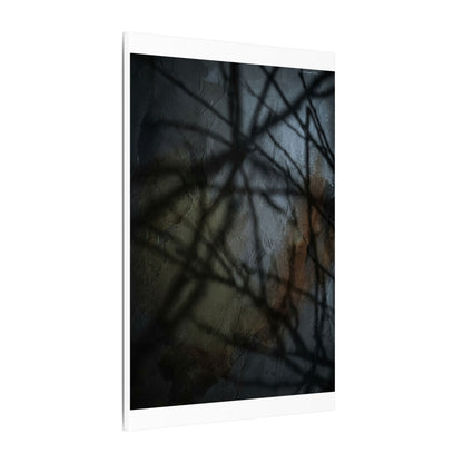 Shadow Play Dark Texture Canvas Art | Sophisticated Dark Japandi Art