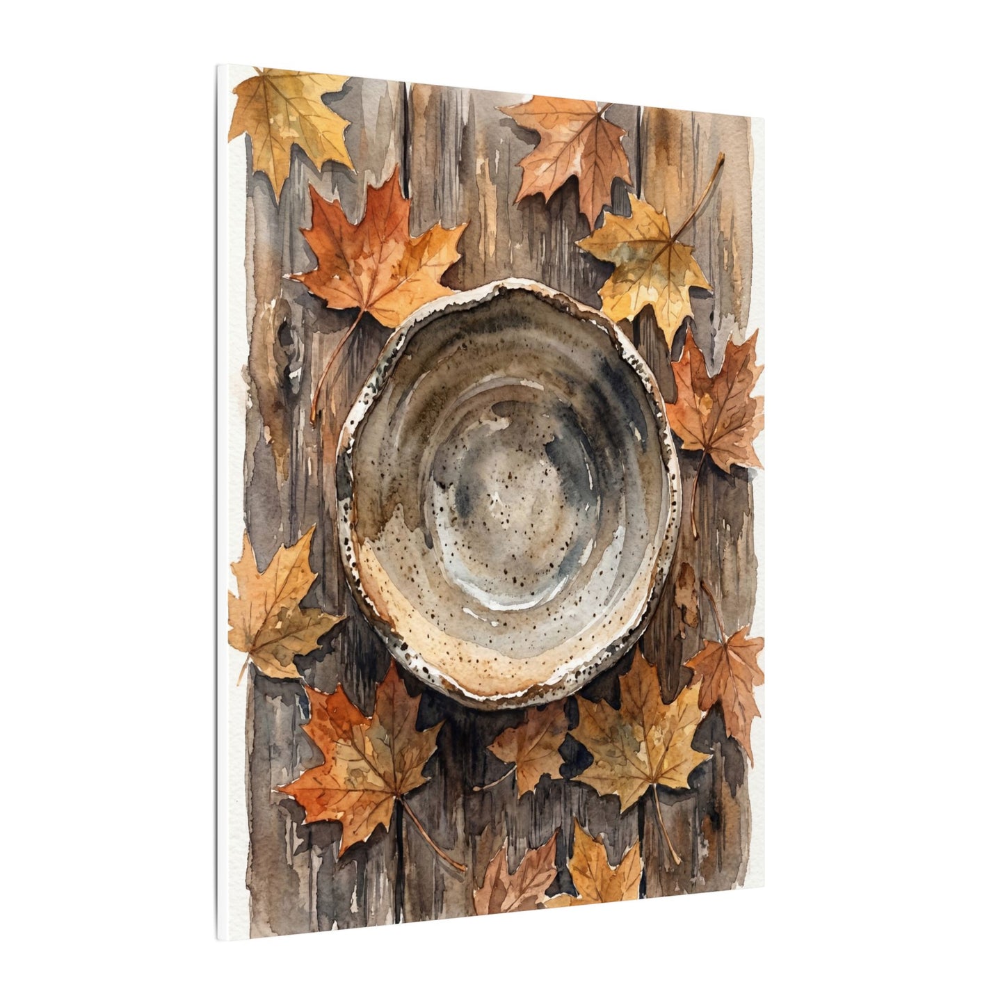 Ma Ceramic Bowl Canvas Art - Japandi Watercolor