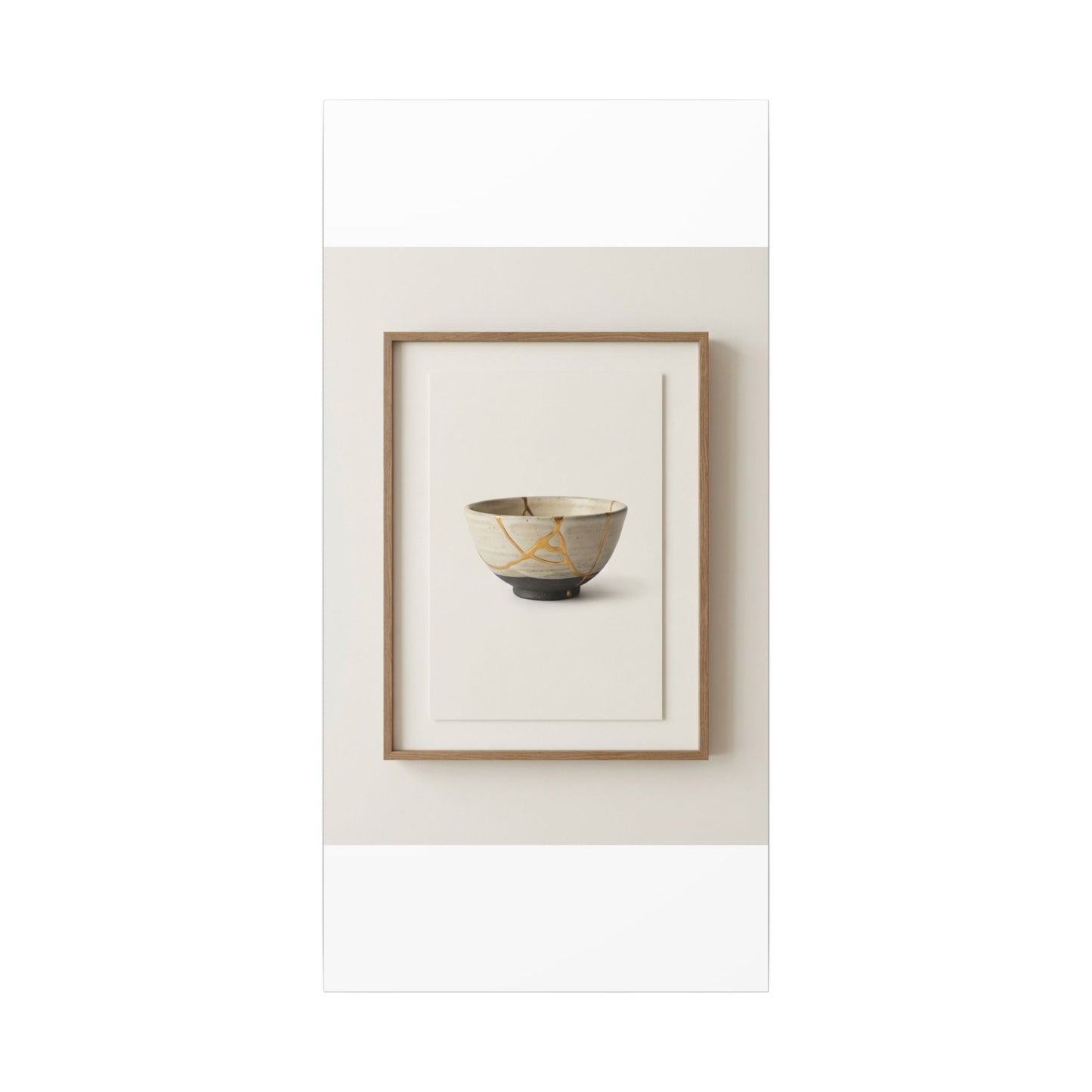 Kintsugi Charcoal Canvas Art