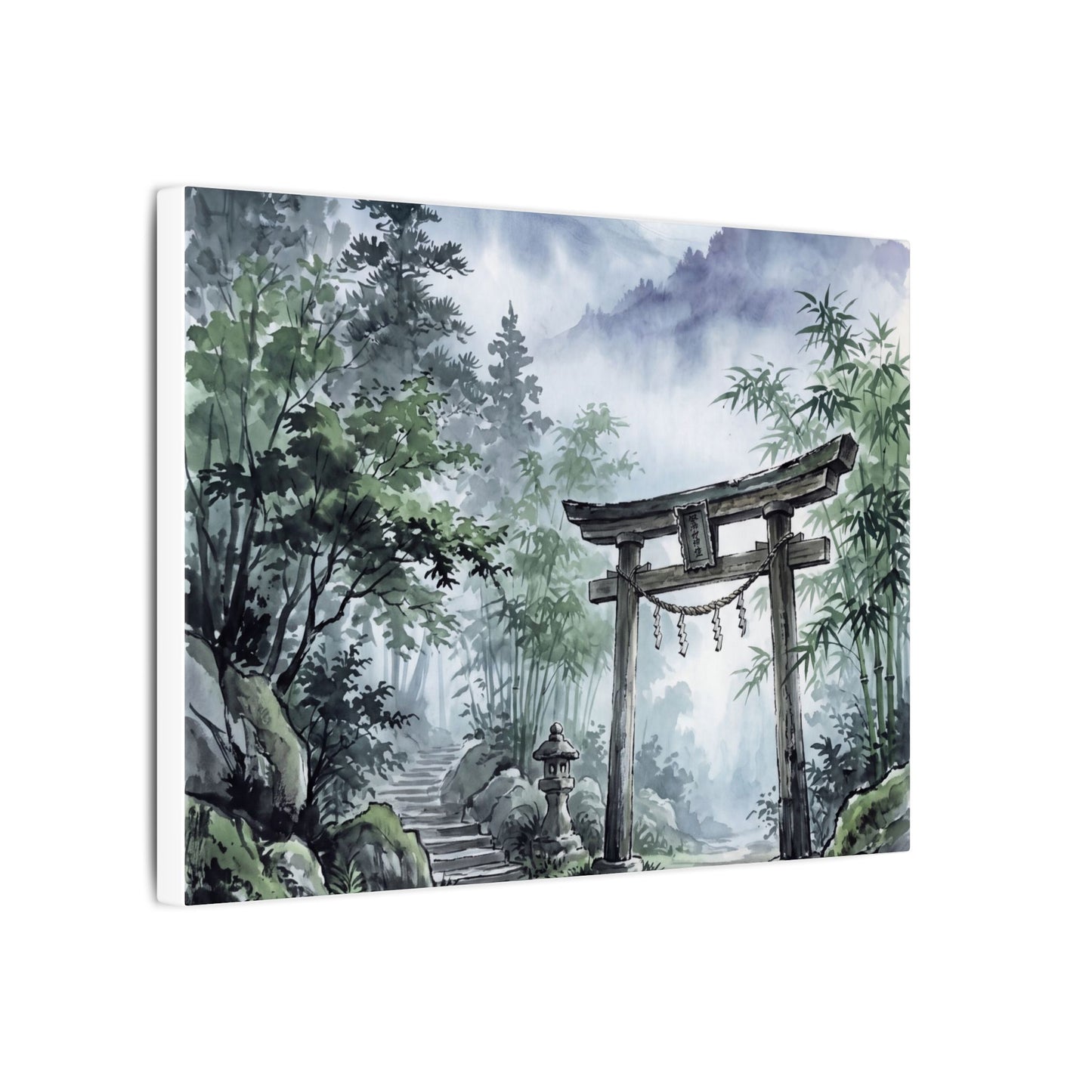 Moonlight Torii Gate Canvas Art - Zen Fukinsei