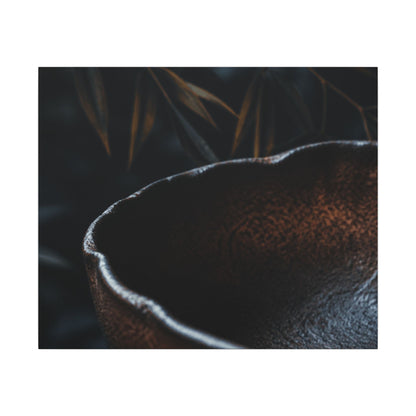 Luxurious Ceramic Bowl Canvas Art - Shadow Zen Dark Japandi
