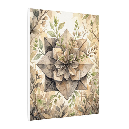 Warm Paper Fold Canvas Art - Watercolor Japandi