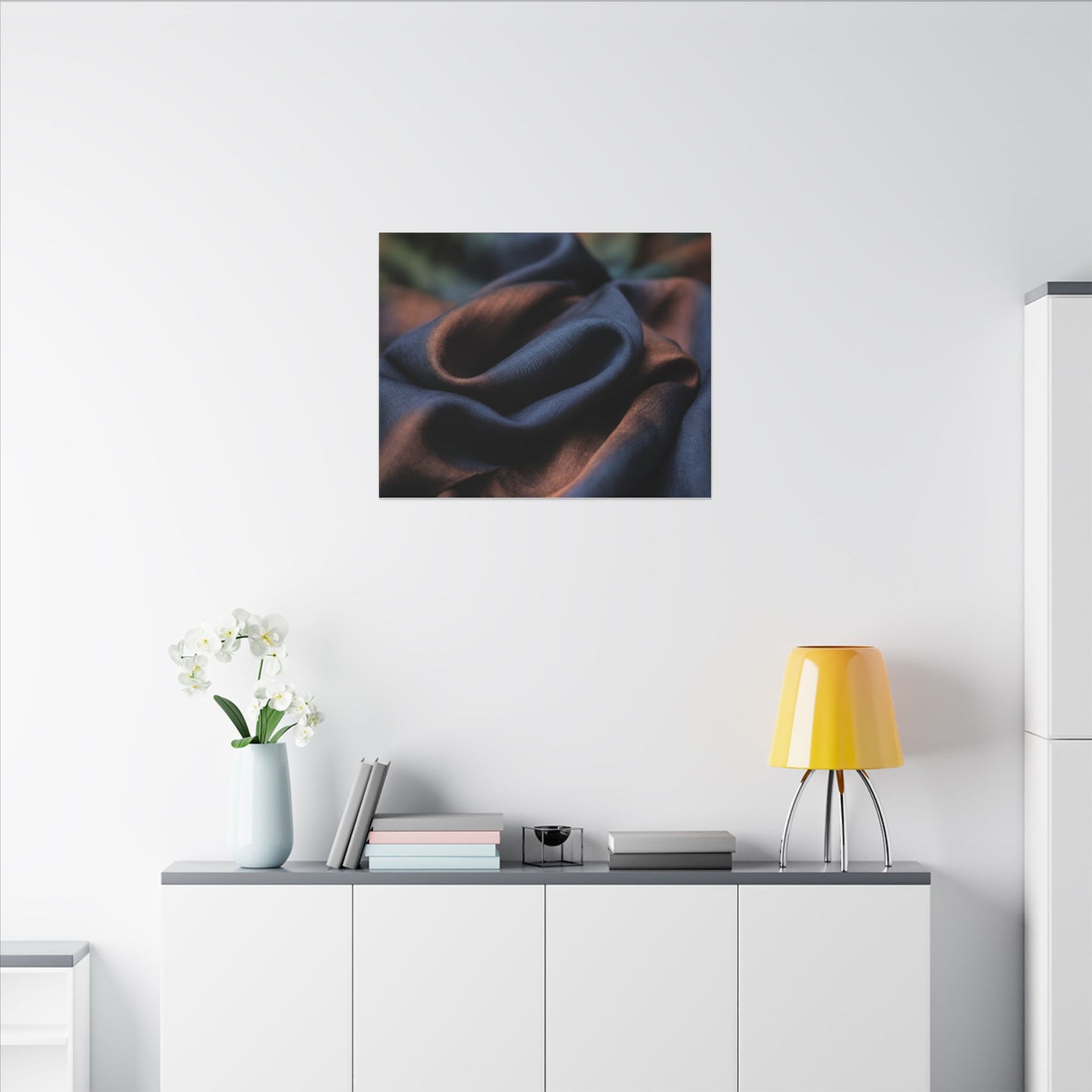 Summer Silk Drape Shadow Zen Canvas Art | Sophisticated Decor