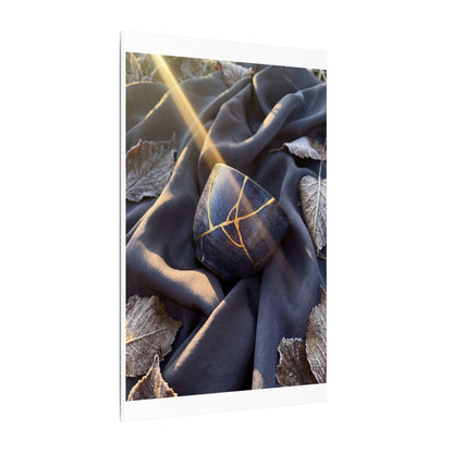 Winter Silk Drape Gold Repair Canvas Art | Artful Decor