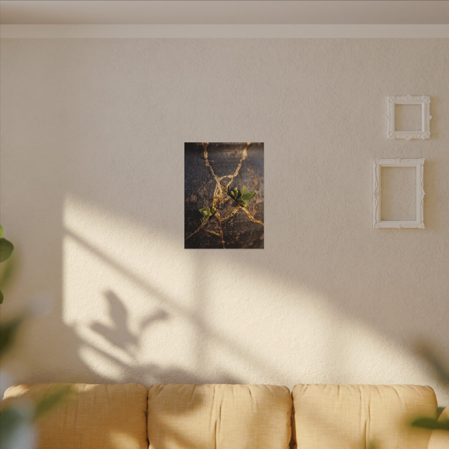 Rust Patina Gold Repair Canvas Art | Resilient Kintsugi Art