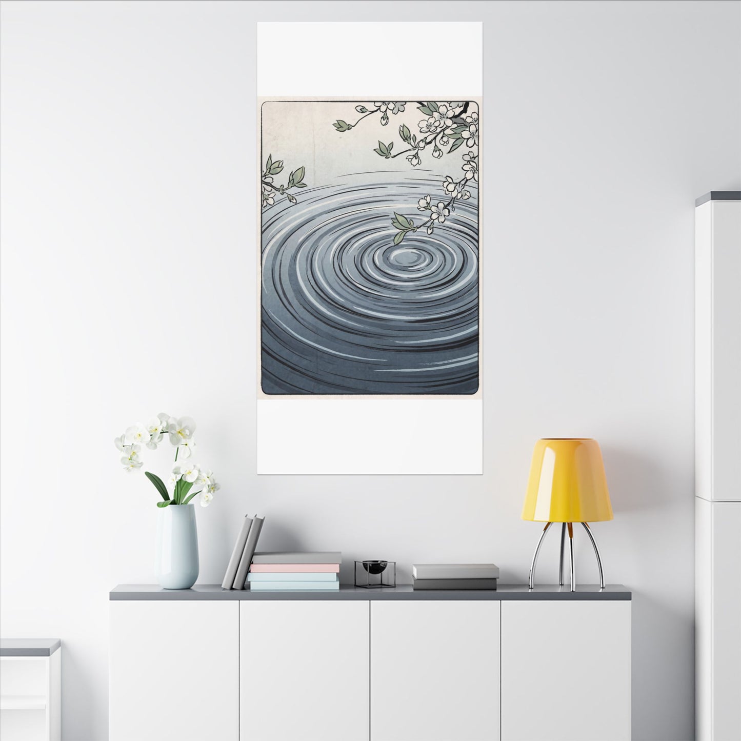 Calm Water Ripple Canvas Art - Ukiyo E Inspired Zen