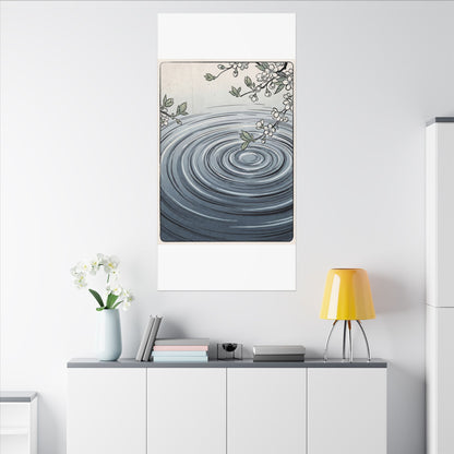 Calm Water Ripple Canvas Art - Ukiyo E Inspired Zen