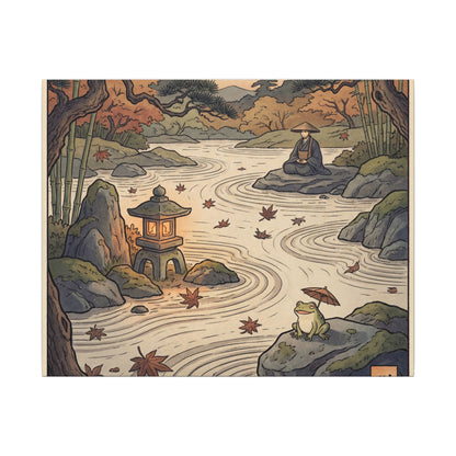 Rock Garden Autumn Canvas Art | Zen Serene Design Art Print