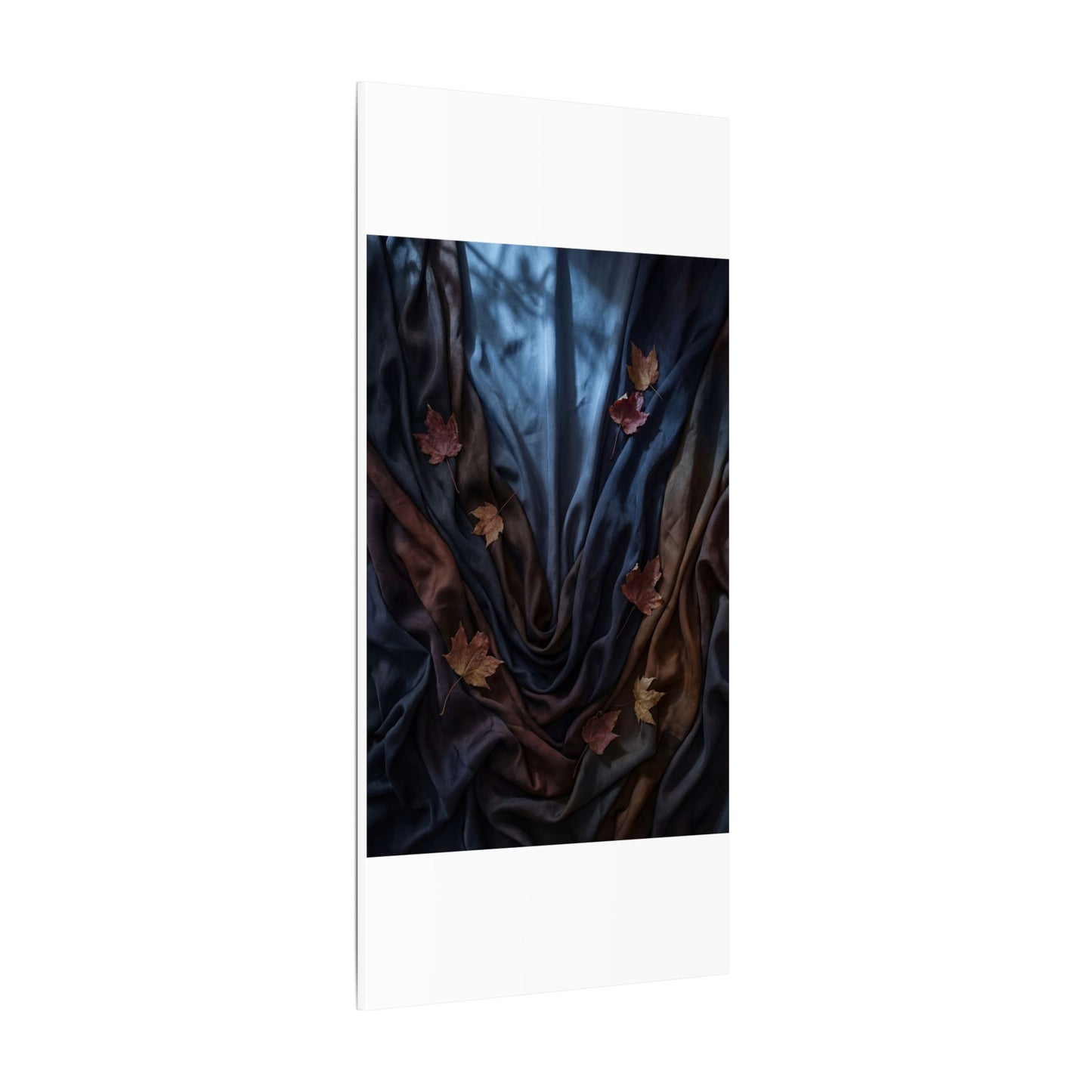 Silk Drape Canvas Art | Autumn Dark Japandi Moody Minimal Art