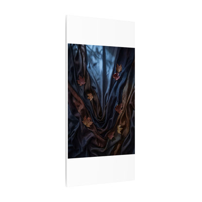 Silk Drape Canvas Art | Autumn Dark Japandi Moody Minimal Art