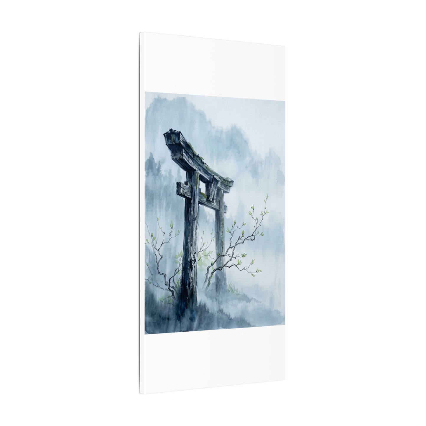 Torii Gate Canvas Art | Spring Zen Sumi E Art