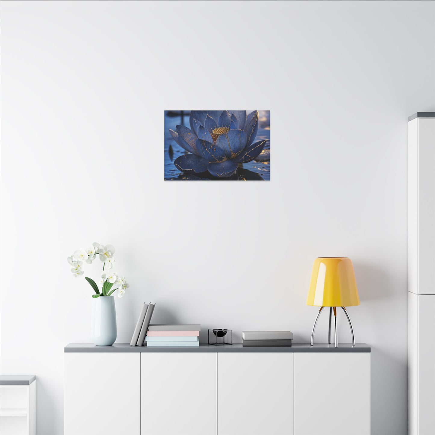 Kintsugi Lotus Flower in Dawn | Broken Beauty Canvas Art