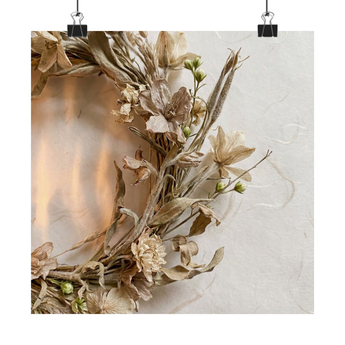 Spring Dried Flowers Japanese Pattern Wall Art Print | Warm Decor Art Print