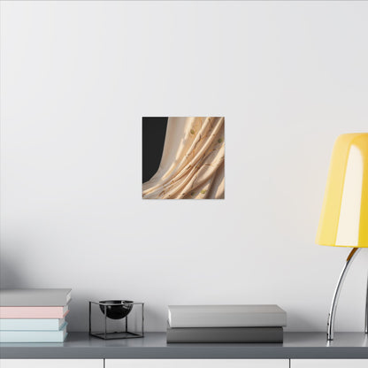 Golden Hour Silk Drape Canvas Art - Kintsugi Fukinsei