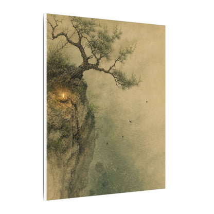 Spring Pine Tree Minimal Line Canvas Art | Earthy Decor