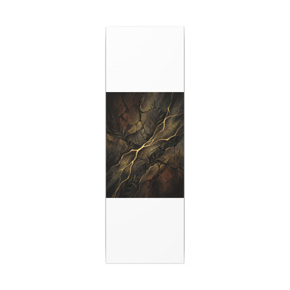 Cracked Earth Charcoal Ink Canvas Art | Bold Dark Japandi Art