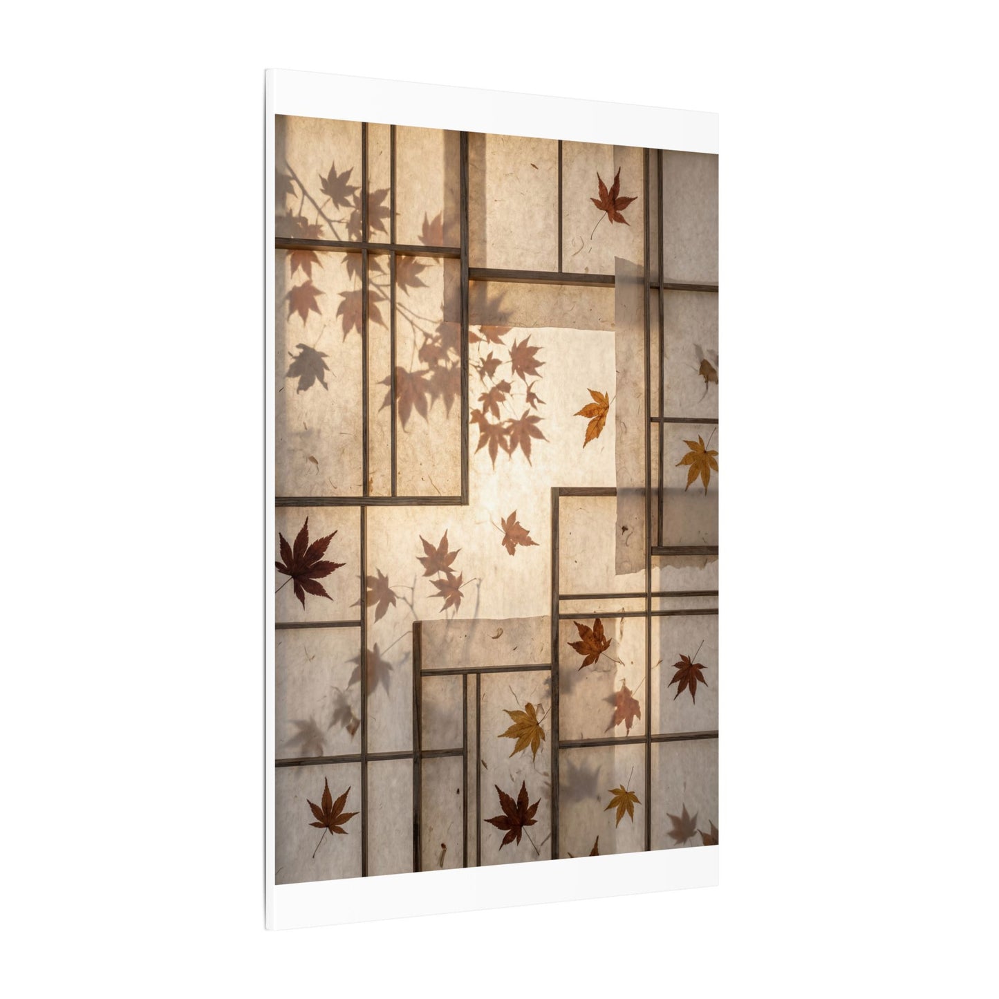 Shoji Screen Japanese Pattern Canvas Art | Neutral Japandi Art