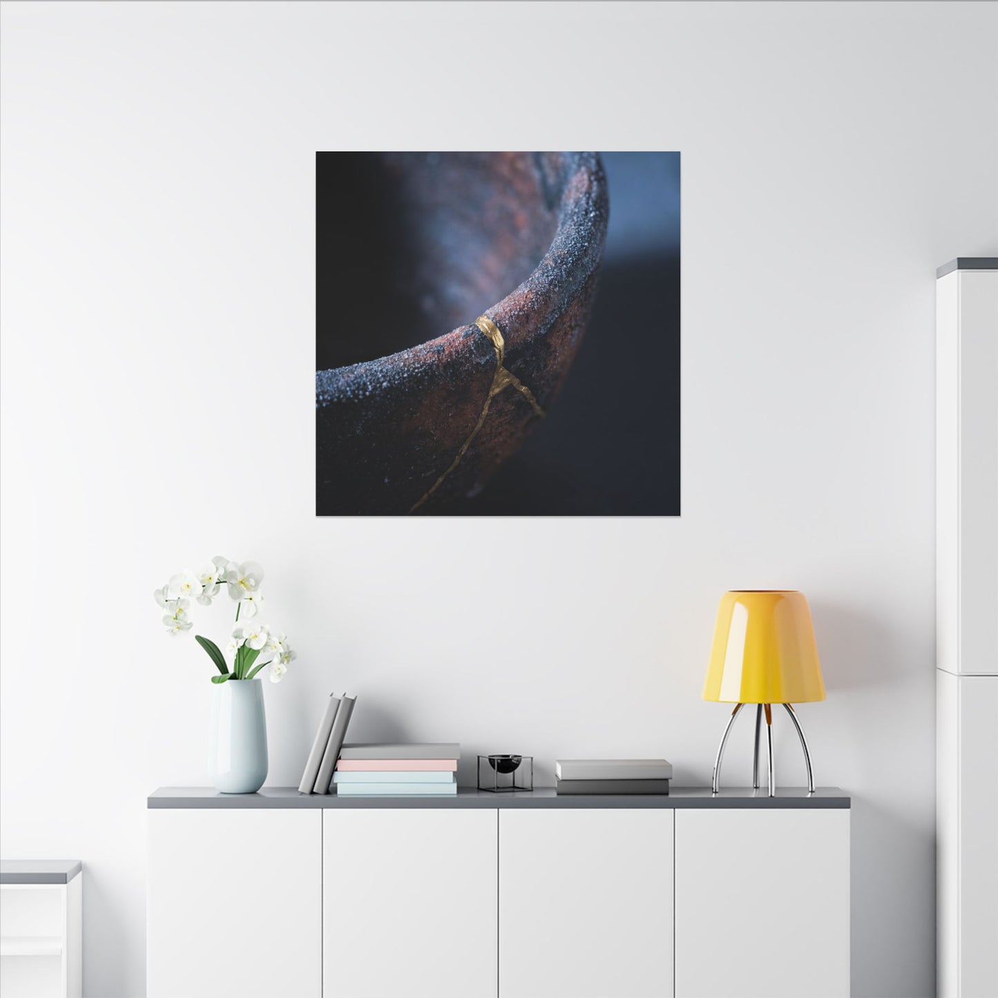 Artful Ceramic Bowl Canvas Art - Broken Beauty Kintsugi