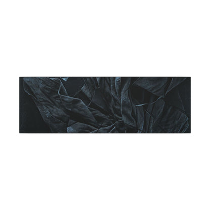 Dark Japandi Silk Drape in Moonlight | Moody Minimal Canvas Art