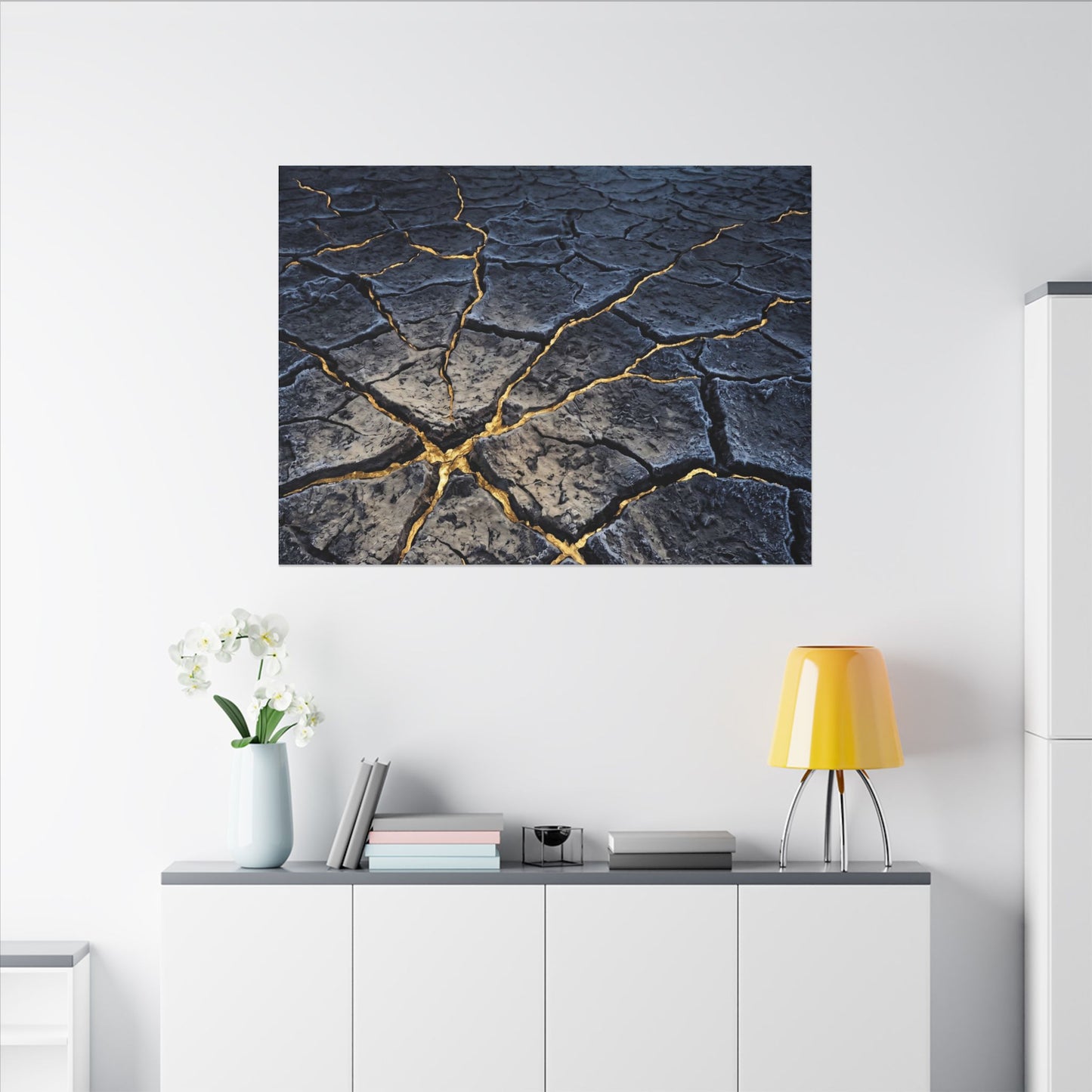 Cracked Earth Broken Beauty Canvas Art | Artful Kintsugi Art