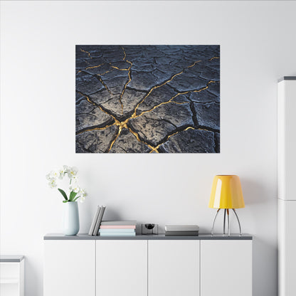 Cracked Earth Broken Beauty Canvas Art | Artful Kintsugi Art