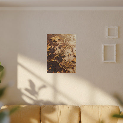 Kintsugi Rust Patina in Golden Hour | Gold Vein Canvas Art