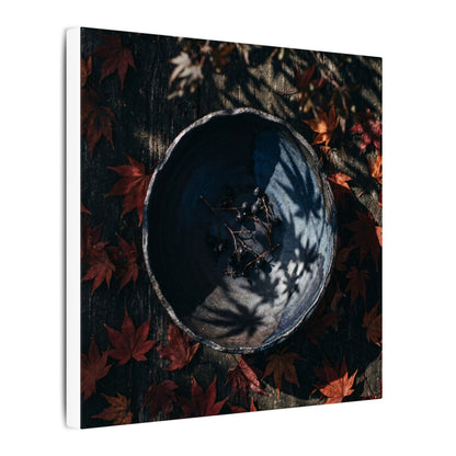 Autumn Ceramic Bowl Shadow Zen Canvas Art | Bold Decor